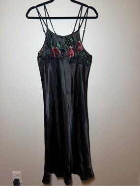 Vintage Y2K 90's Fairy Slip Dress Small Sheer Velvet Floral whimsigoth gothic